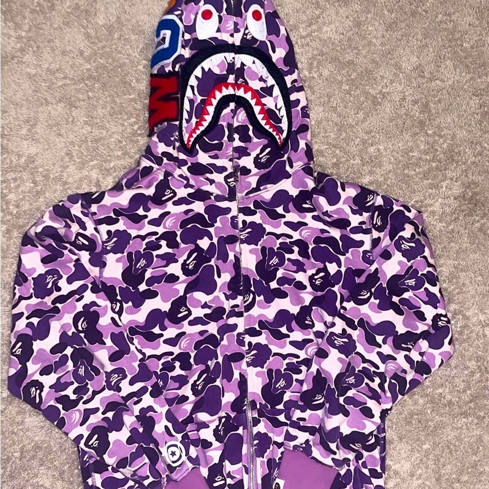 Bape Light Purple Shark Jacket Limited Edition
